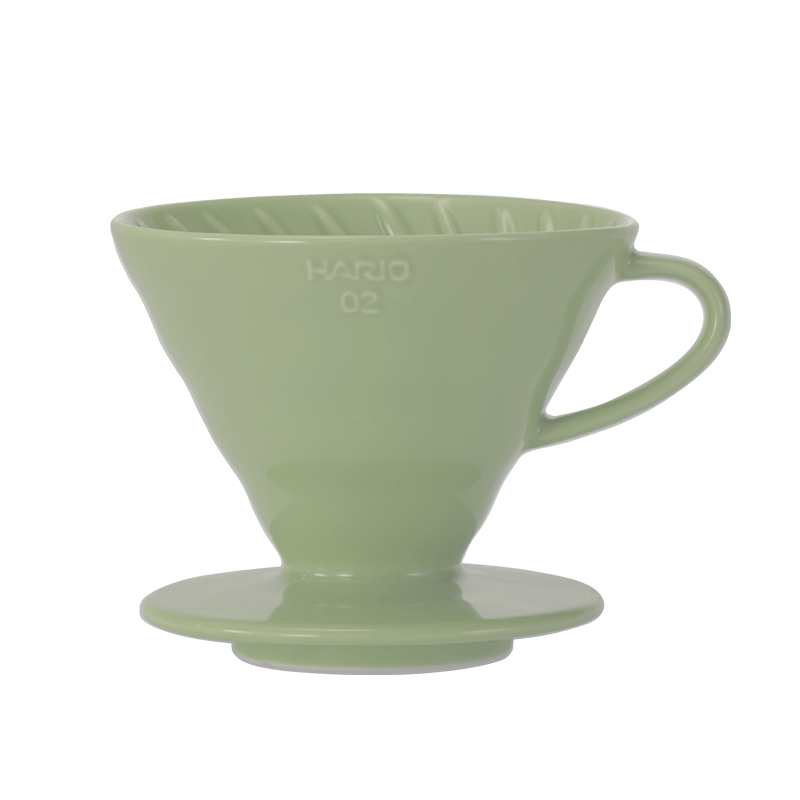 V60 Gotejador de Cerâmica, Tamanho 02, Verde Fumado