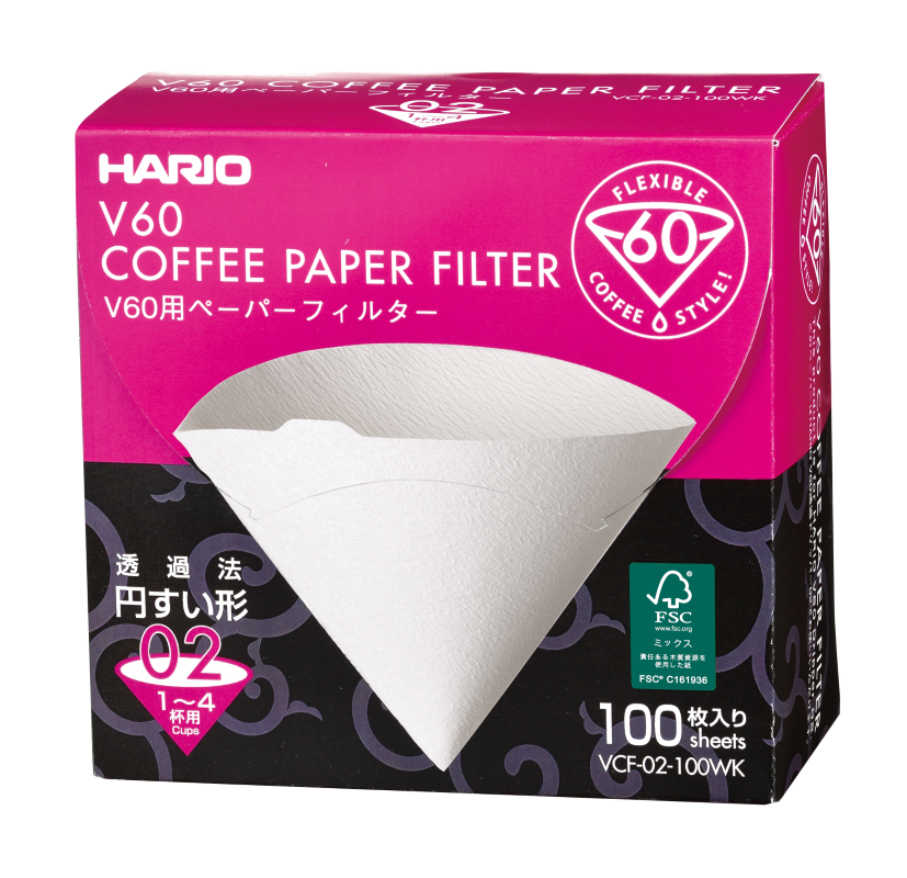 Filtro de Papel V60, Tamanho 02, 100 unidades, Branco (Caixa)
