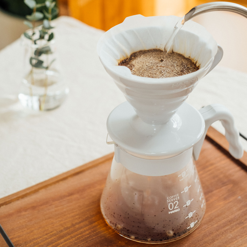 V60 Coffee Server Set, Tamanho 02, Cinzento Claro