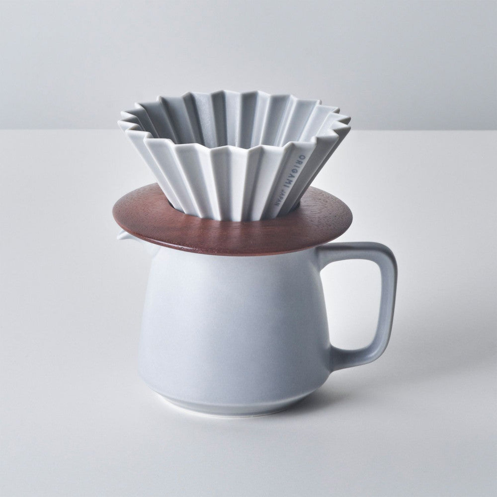 Suporte de Madeira para Origami Dripper Castanho Escuro